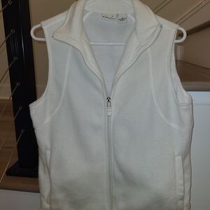 Kim Rogers Women's White Fleece Vest